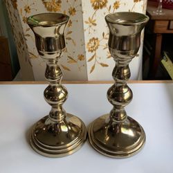 Amazing Set Of Brass Candlestick Holders