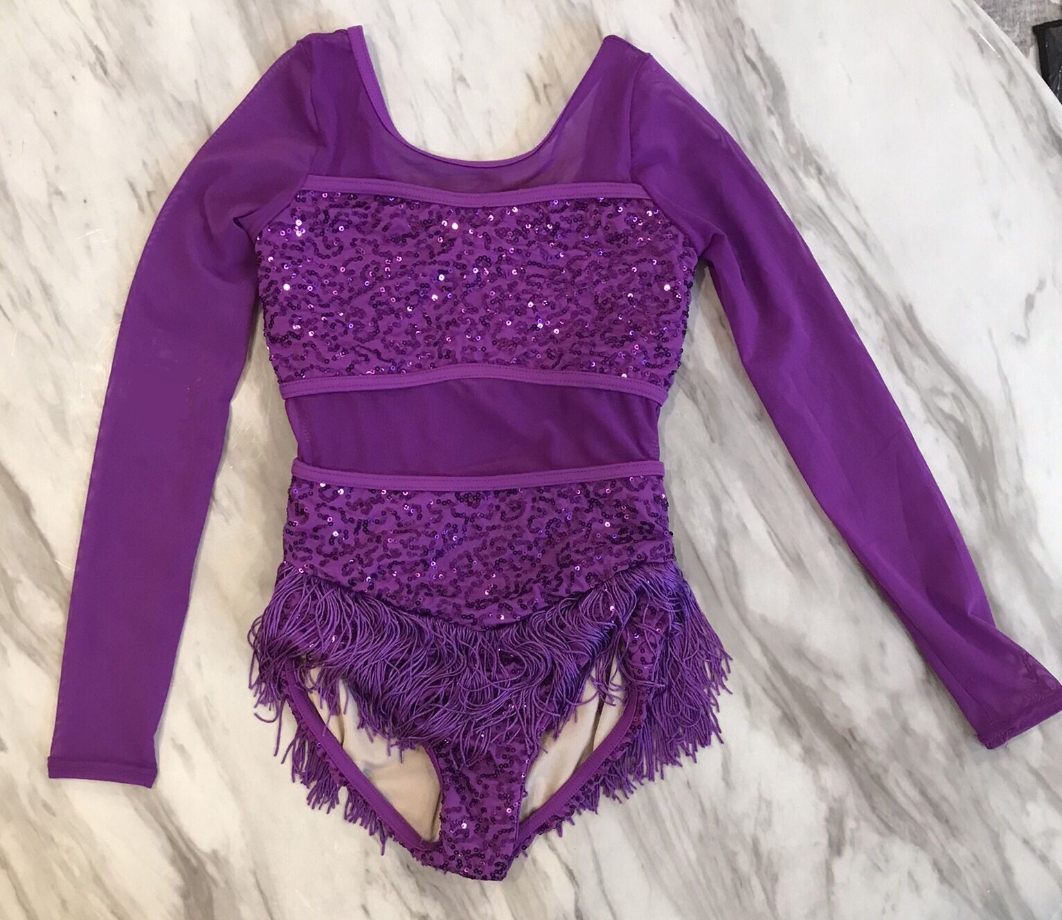 Purple One Piece Dance Costume (Weissman Costumes) (Small Child)