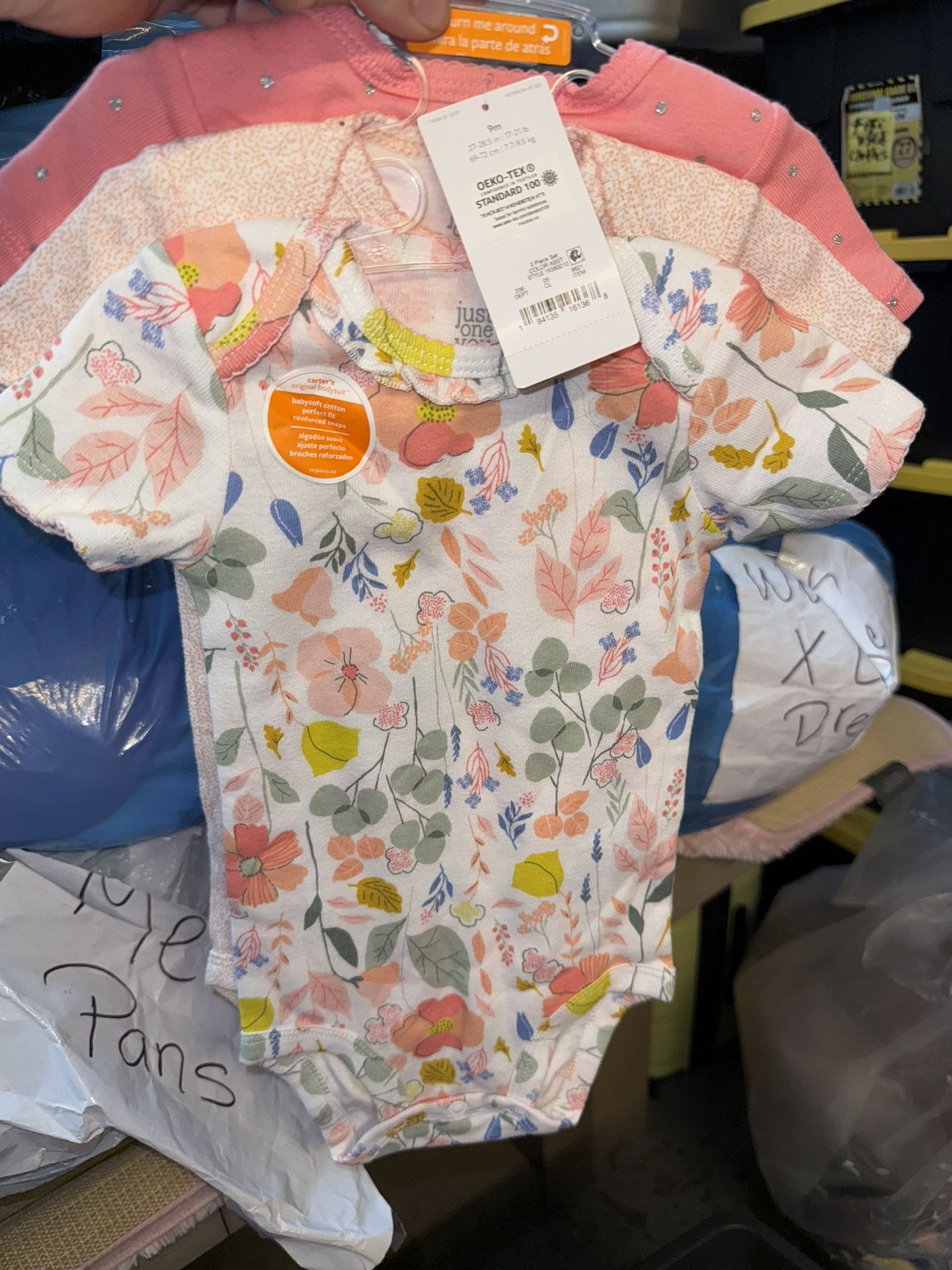 Carters Girl Bodysuits Size 9m