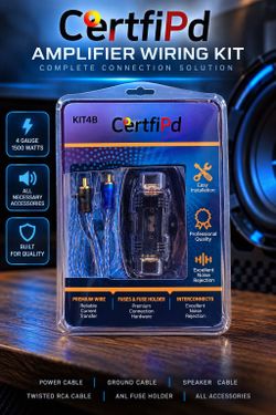 CertfiPd KIT4B 4 Gauge Amplifier Wiring Kit