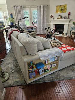 3 Piece Sectional With Ottoman And Storage.