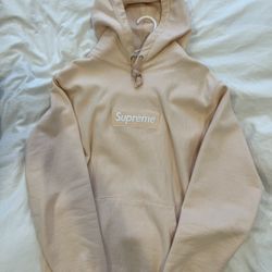 Supreme Box Logo Hoodie FW 2016 Peach, Medium