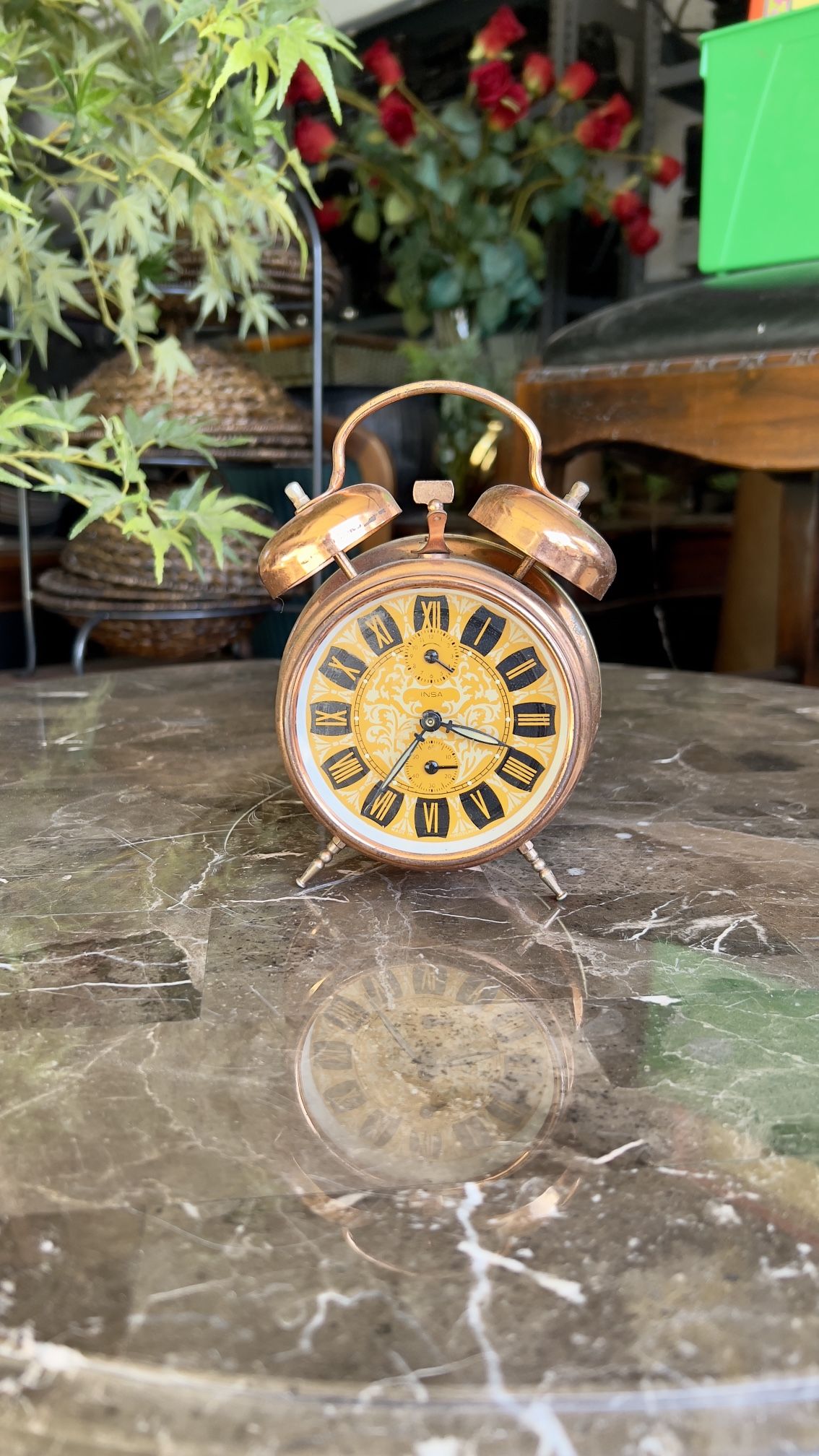 Vintage Brass Alarm Clock