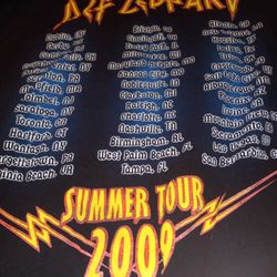 Def Leppard Concert T Shirt 2009