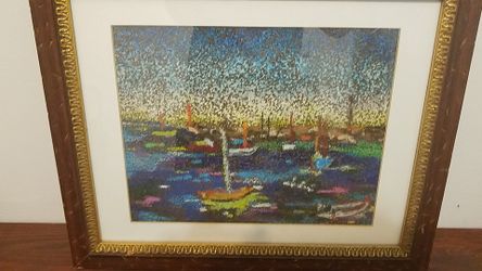 20 century mixed media on canvas