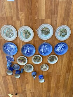 Currie and Ives plates made in Japan and Taiwan