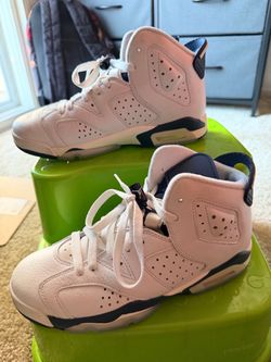 Air Jordan 6 Retro White Navy Sneakers
