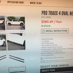 Brand New Westin Pro Traxx Oval Step Bars For Silverado/Sierra 1500 2500 3500 Crew Cab 2019-20