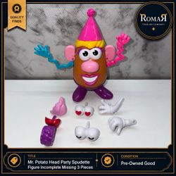 Mr. Potato Head Party Spudette Figure Incomplete Missing 3 Pieces No Box Hasbro