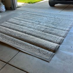 Grey Floral Rug