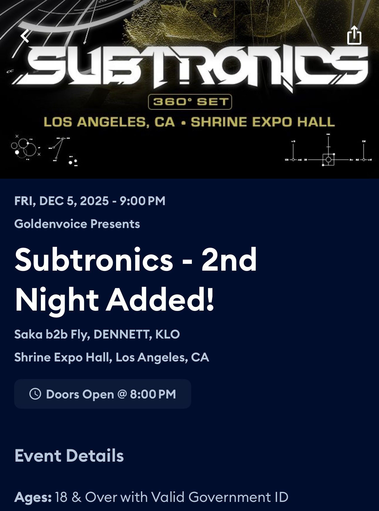 Subtronics At Shrine Expo Hall 12/5/25