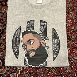 ADIDAS JAMES HARDEN GEEKED UP HEAD T-SHIRT NBA SIZE XXL FEAR THE BEARD