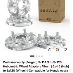 20mm Wheel Adapters 5x120 to 5x114.3 (Hub to Wheel) Hubcentric - Center Bore 72.6mm (Hub) to 60.1mm (Wheel) Compatible For BMW With 5x120 Hub and 72.6