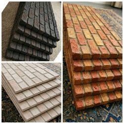 Brick veneers wallpaper wall decor faux brick custom interior design