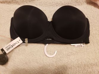 Bebe Black Push Up Removable Straps Bra New