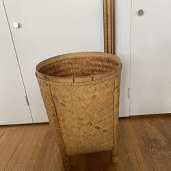 Large Tall Round Vintage Basket