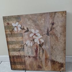NWOT Orchid Canvas Wall Decor 