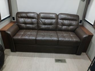 Brown Sofa with Pull-Out Bed