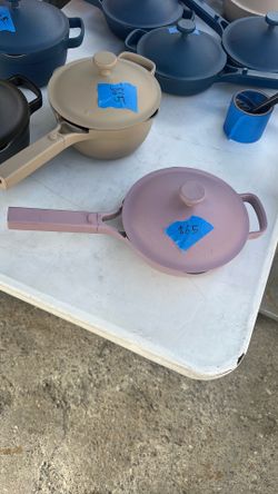 Pans and pots  Comes with 8.5 inch pots non stick  Brand: our place  Lightly used in good condition  Pick up in sun valley  Cash only
