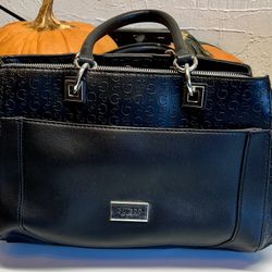 Guess Faux Leather Embossed Shoulder Bag