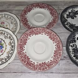 six highly collectible plates. 2 Staffordshire, 2 Johnson Bros.,2  Stetsons  24k
