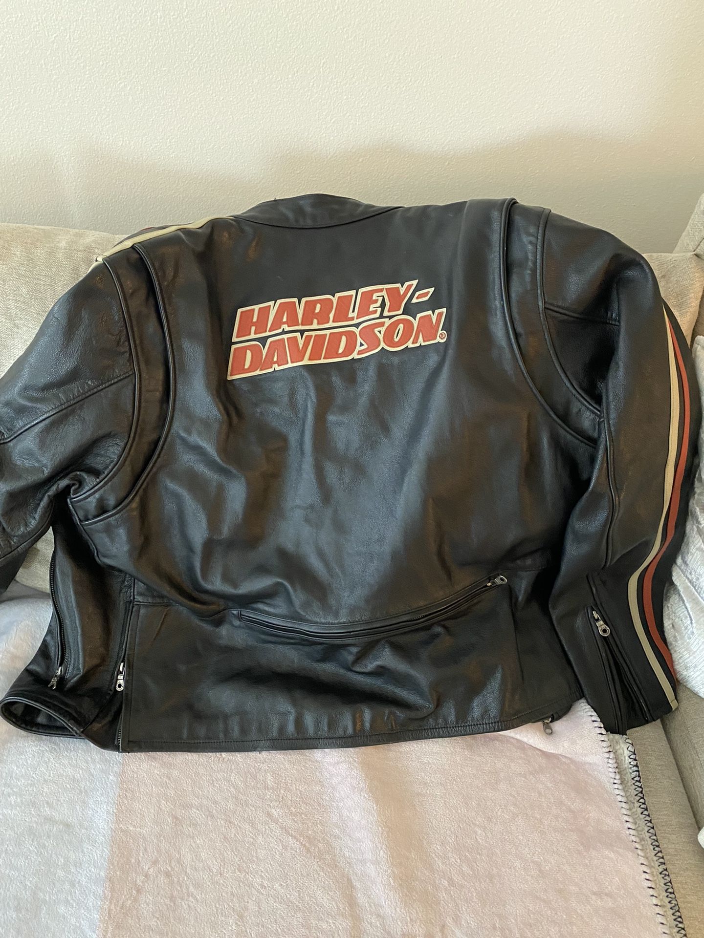 Men”s Black Leather Harley Davidson Jacket