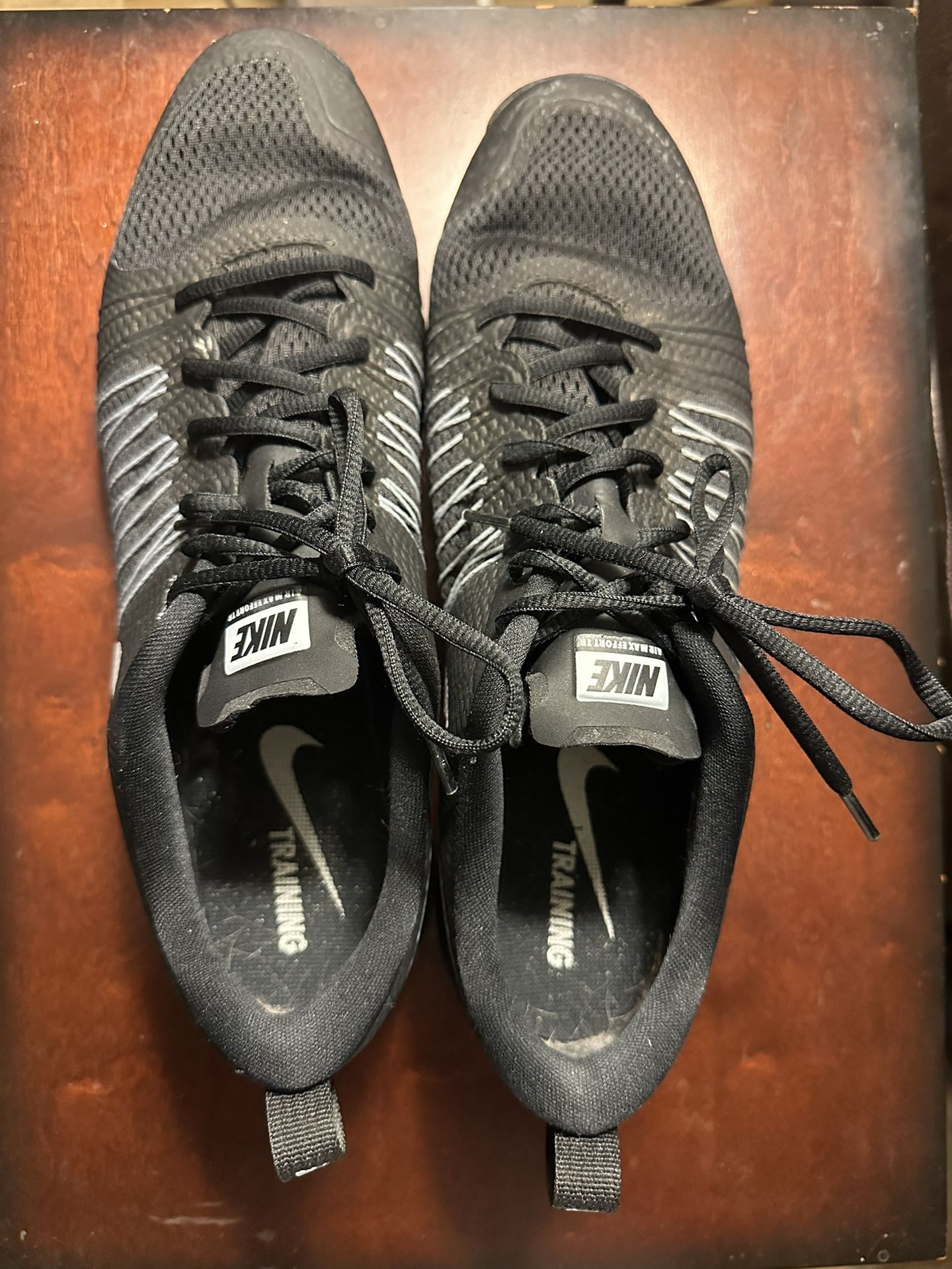 Nike Air Max Effort TR Shoes Mens Sz 13 Athletic Flywire 705353-001 Black