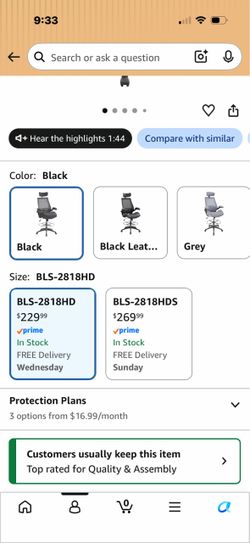 Black Mesh Office Chair BLS-2818HD