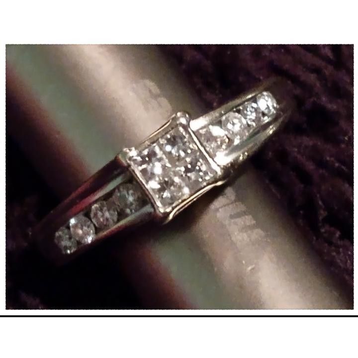 14kt, White Gold Ring