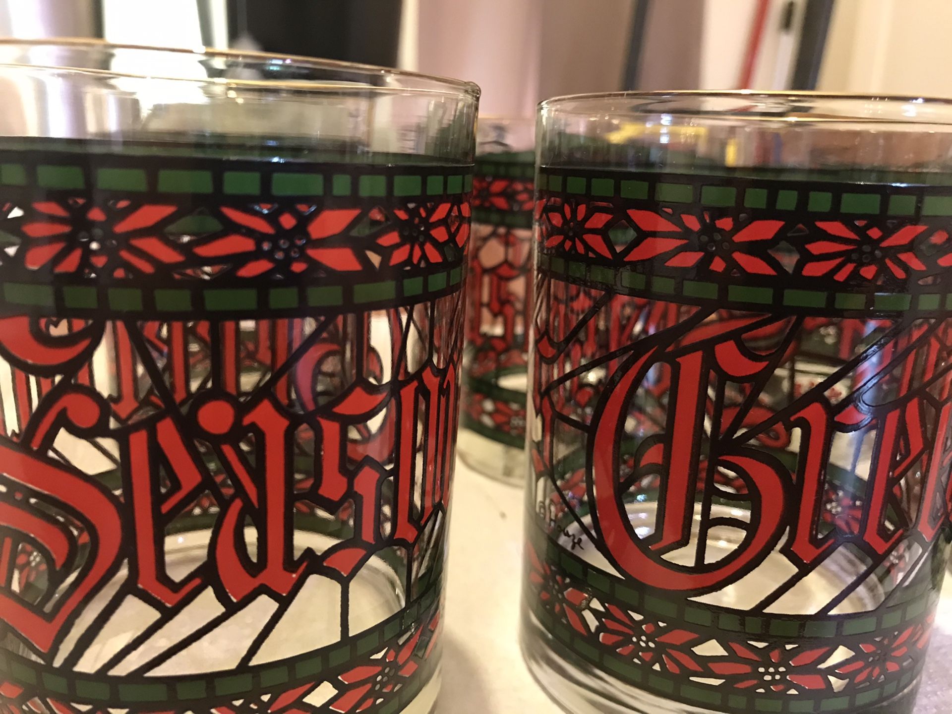 Holiday Glasses - Vintage