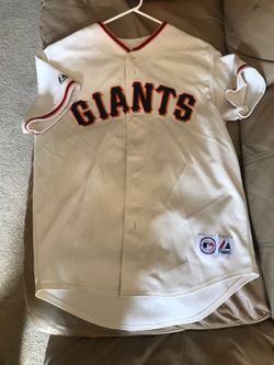 Barry Bonds authentic cream jersey