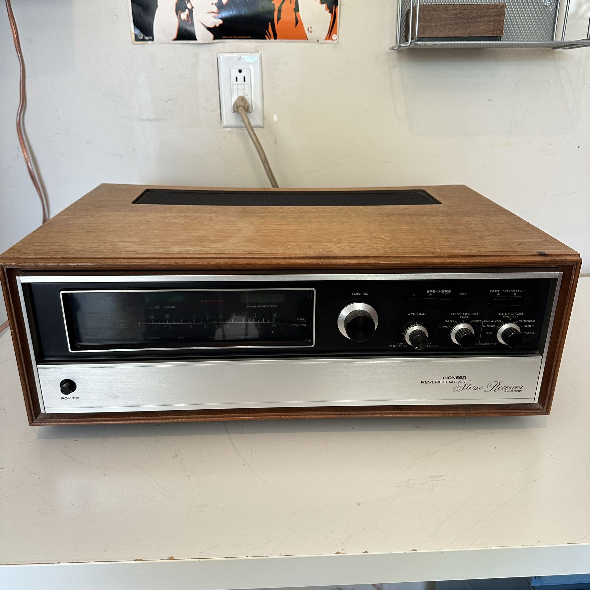 Pioneer SX9000 Stereo Receiver With Reverb Working Good Condition for