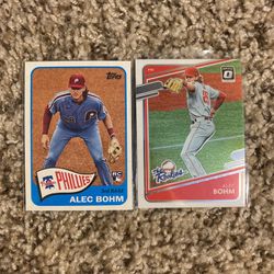 Alec Bohm Set Of 2 Panini Rookie Baseball Cards
