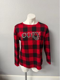 Joyspun Red Buffalo Plaid Cozy Shirt Small