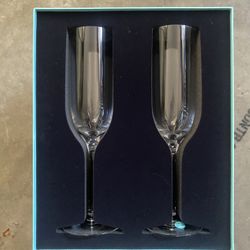Tiffany Wedding Champagne Flutes 