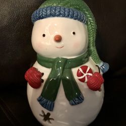 Snowman candle holder