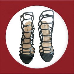 Women’s Black Strappy Heels