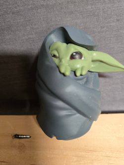 Star Wars Grogu wrapped in blanket figure
