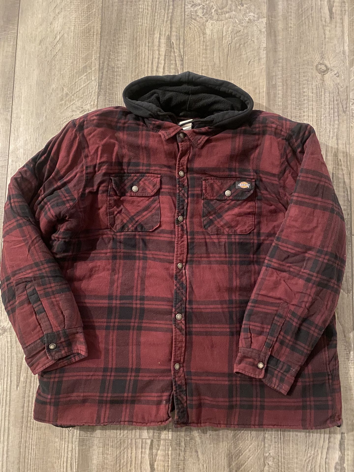 Dickies Hooded Flannel Quilt Lined Jacket 3x
