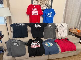 10 humorous men’s graphic shirts size L & XL