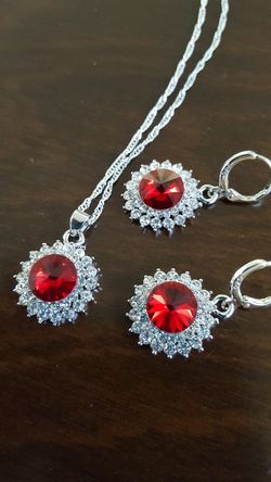 Silver Necklace and Earrings Set