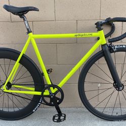 Sgvbicycles 4130 Chromoly Track Bike 55cm yellow or Orange Dropbar 