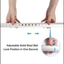 Oxdigi Tension Shower Doorway Curtain Rod Short / 63 - 82.7 inches Small No Drilling Adjustable Wind