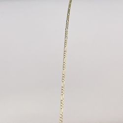 10” 14K Gold Figaro Anklet