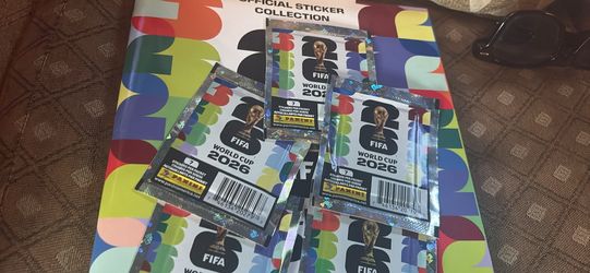 World Cup sticker album plus 5 packs