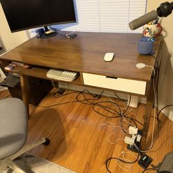 Desk And Rolling Chair