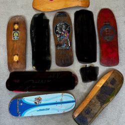 Vintage 80s skateboard decks (various prices) 
