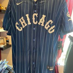 White Sox Tim Anderson #7 Navy Blue & Robert Jr. #88 Black & Gold Embroidered Jerseys both 3XL $120