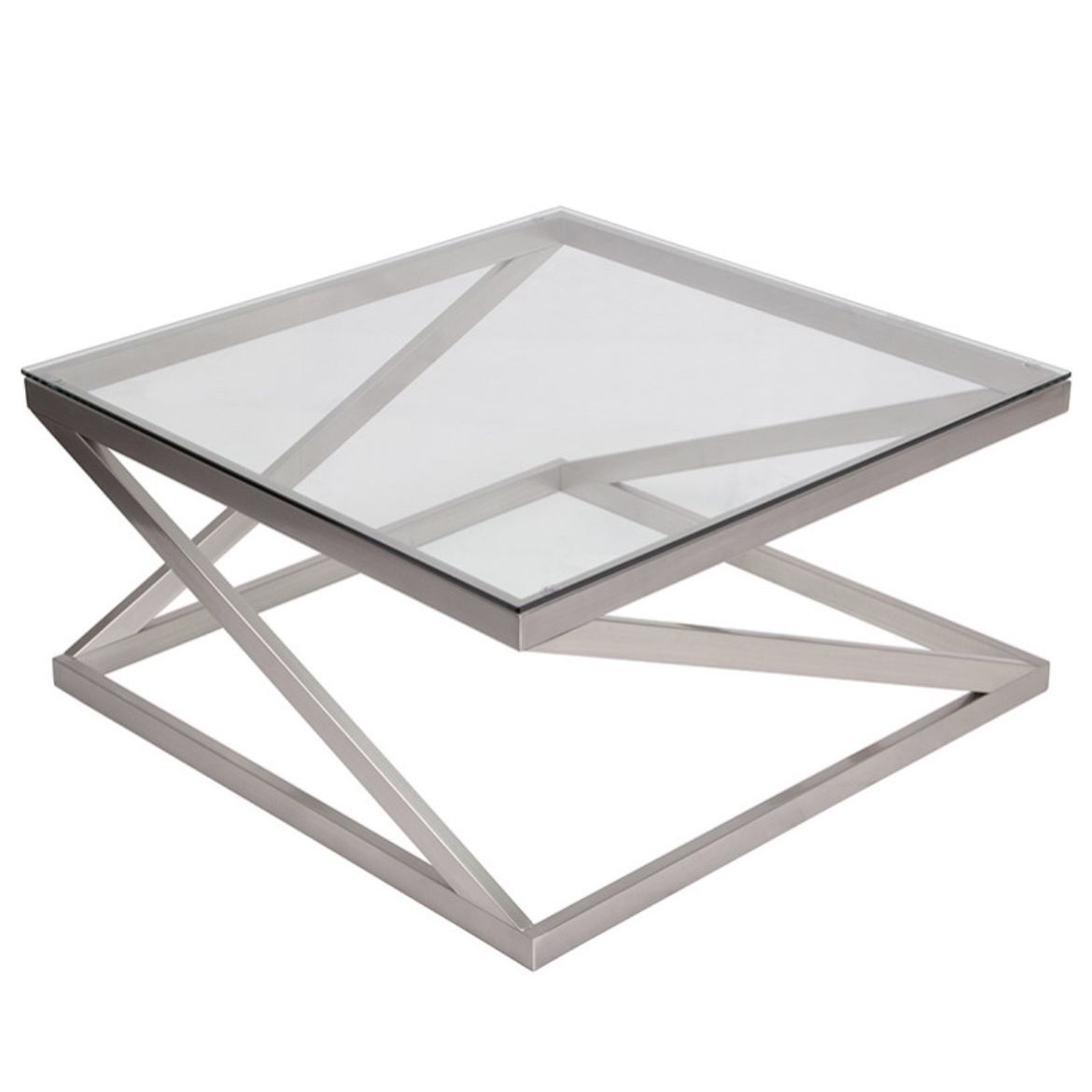 Beautiful Glass & Chrome Coffee Table