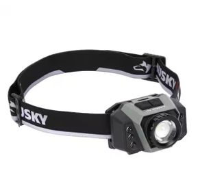 Husky 600 Lumens Dual Power LED Rechargeable Twist to Focus Headlight with UV Function @Tools-817